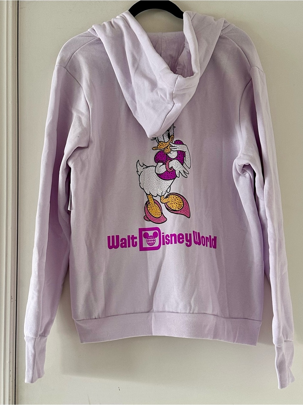 Disney World Lavender Rhinestone Daisy Duck Full Zip Hoodie